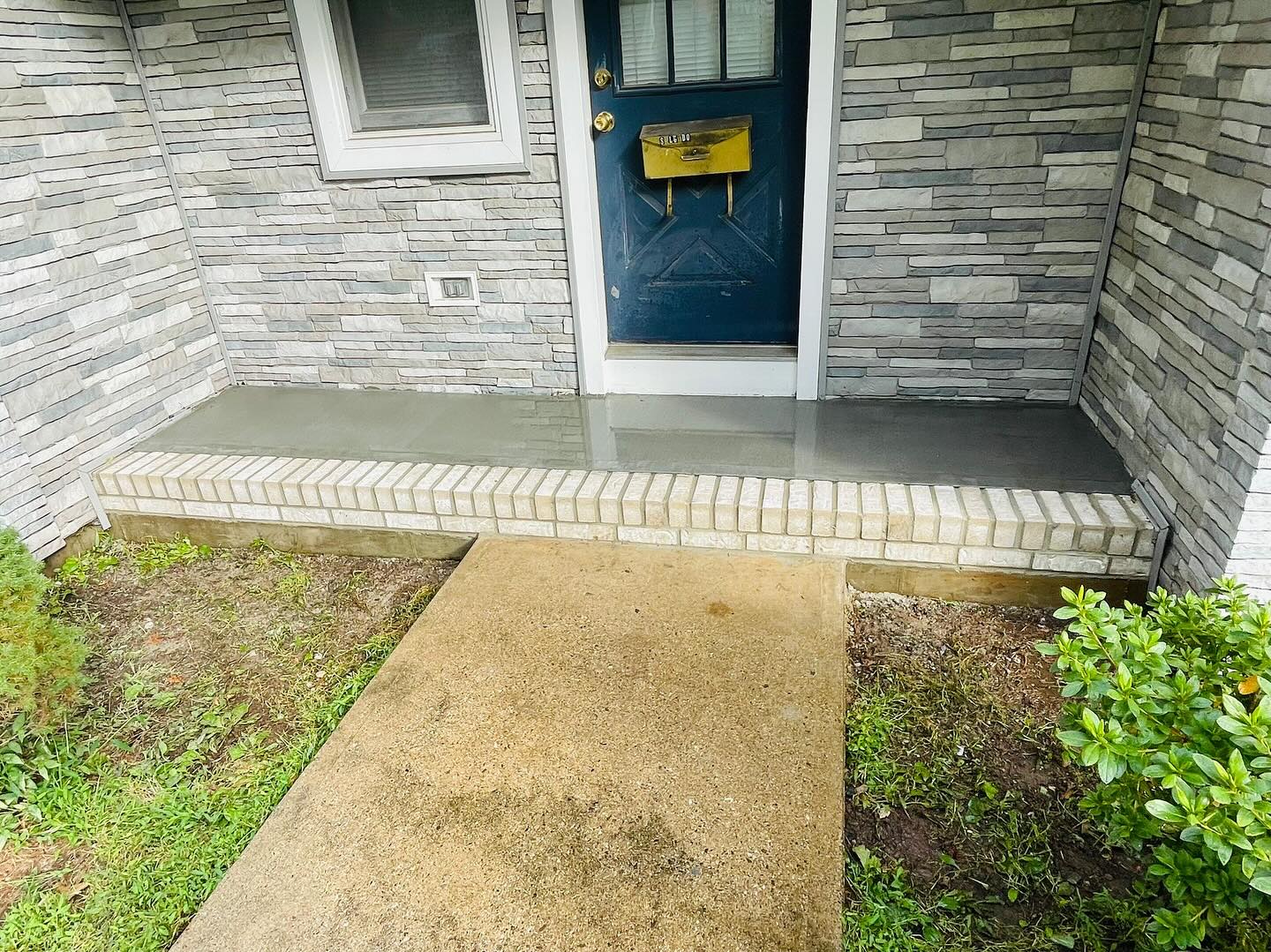 Stone Veneer Front Porch