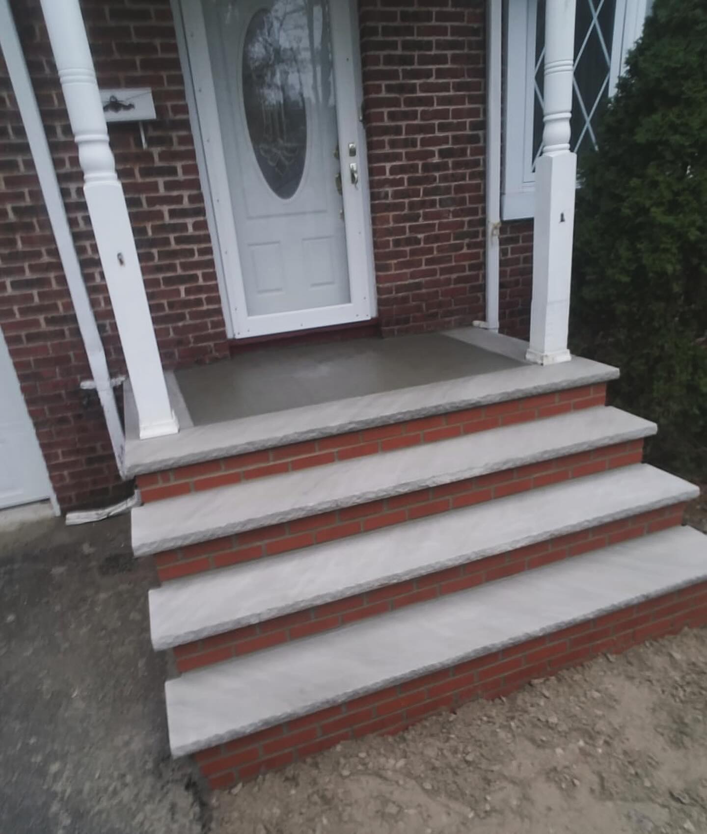 Brick & Bluestone Front Steps